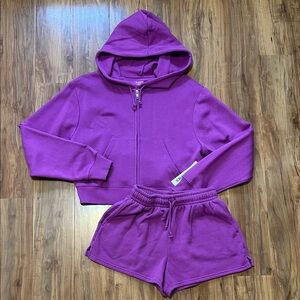 No Boundaries Purple Hoodie and Shorts Set